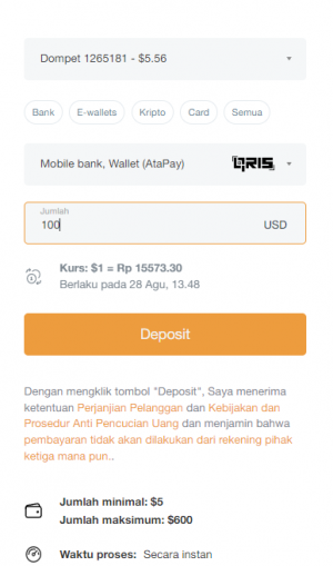 Mobile bank deposit instruction step 1