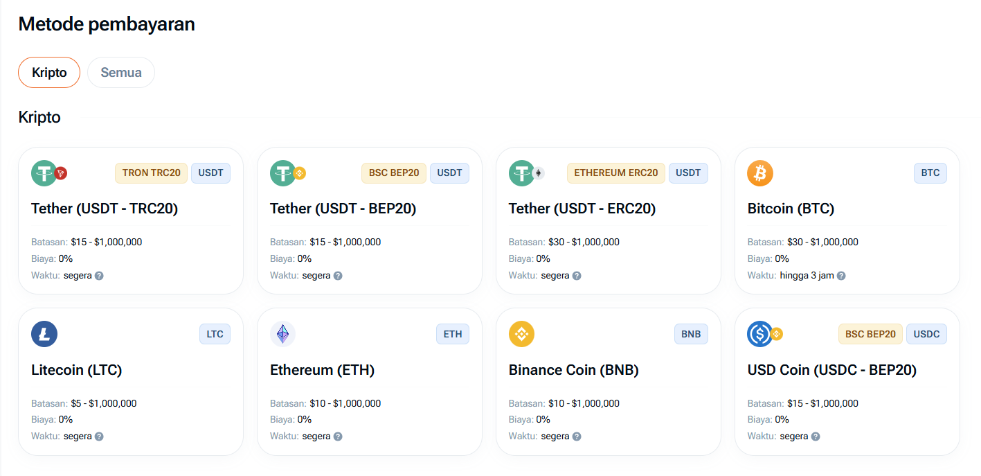 choose a payment method id – screen 3